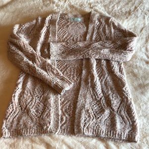 Pink and cream sweater